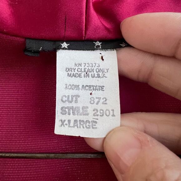 Vintage red velvet bolero jacket size XL - Picture 2 of 3